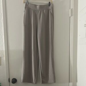 🆕 Mondetta Gray Soft Stretch GRS Certified Recycled Poly Wide Leg Pants. NWOT